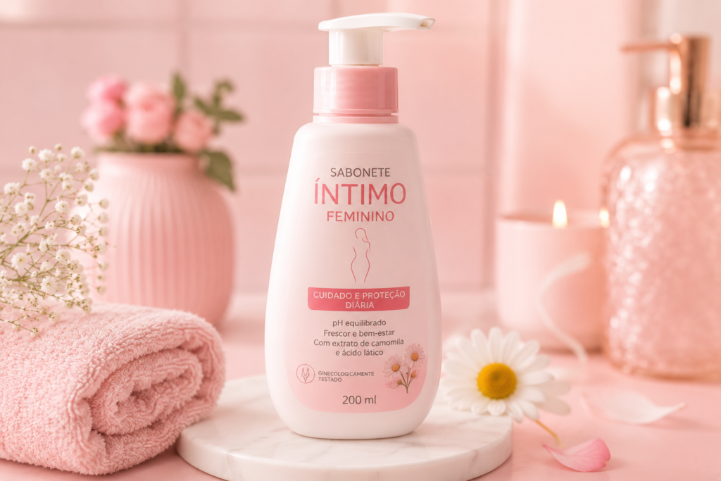 imagem de como fazer higiene íntima, utilizando sabonete íntimo feminino