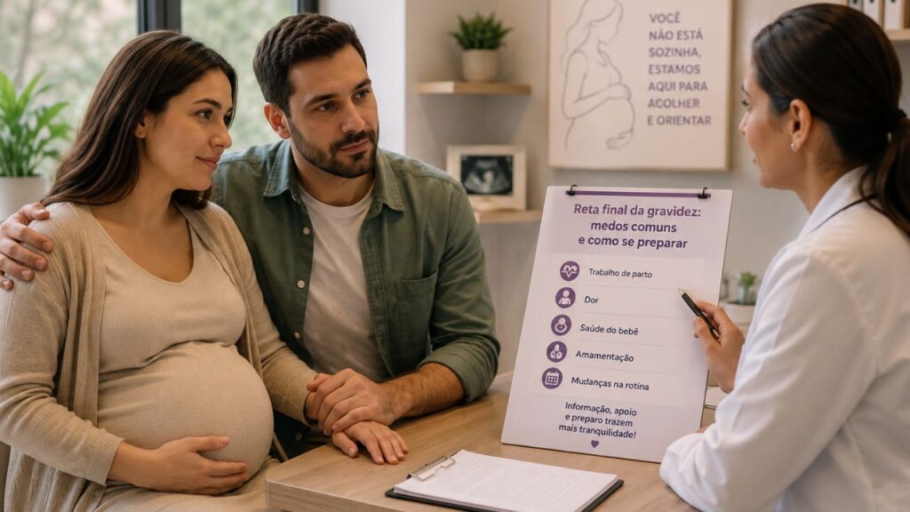 Casal se preparando Medos Que Toda Grávida Tem na Reta Final